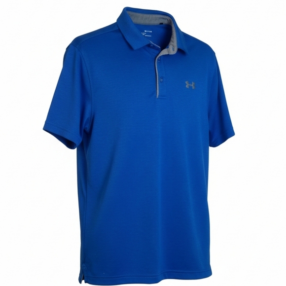 Nike Other - Under Armour Heatgear Royal Blue/Gray Polo Mens Size Small